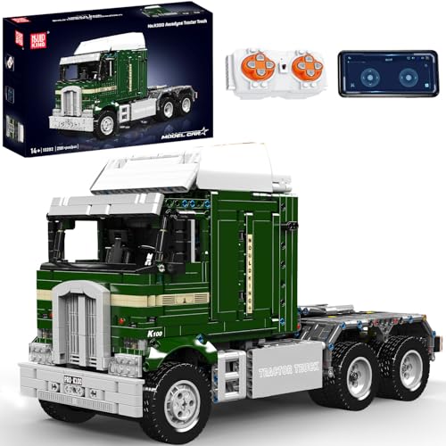 Mould King 13202 Technik LKW Bausteine mit Motor, 2181 Teile APP Ferngesteuerter Tractor Truck Modell Klemmbausteine, Bausteinspielzeug für Jugendliche und Erwachsene - 1