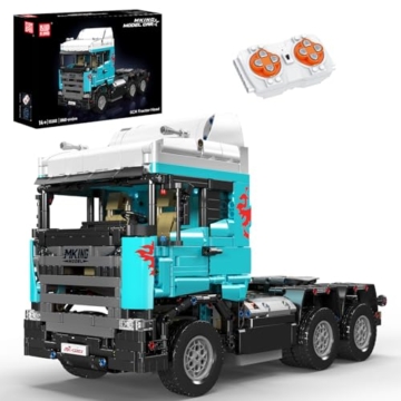 Mould King 13203 Technik LKW Zugmaschine Mobile Bausteine, 2060 Teile Tractor Truck Modell Klemmbausteine mit Motoren, Spielzeug Geschenk für Erwachsene und Kinder - 1