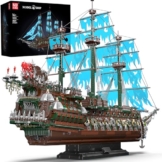 Mould King 13218 Piratenschiff Bausteine, MOC Fliegenden Holländers groß Segelschiff Spielzeug Modell für Erwachsene (6849 Stück) - 1