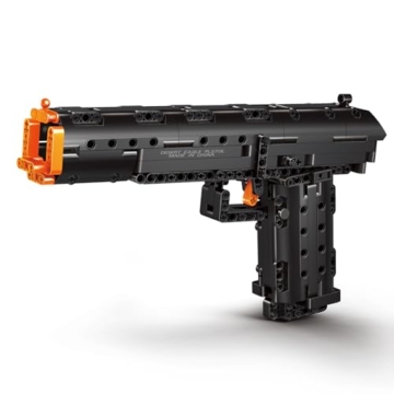 Mould King 14004 Technik Bausteine Desert Eagle Pistole Modell, 563+ Klemmbausteine Technik Schießwaffe Modell mit Schussfunktion Bausatz, Bausteine Waffen-Gewehr Bauset - 2