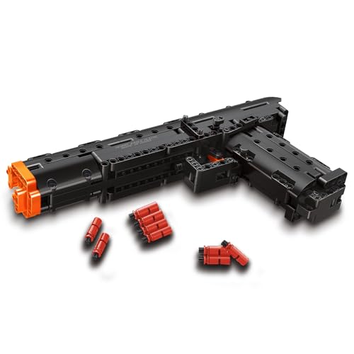 Mould King 14004 Technik Bausteine Desert Eagle Pistole Modell, 563+ Klemmbausteine Technik Schießwaffe Modell mit Schussfunktion Bausatz, Bausteine Waffen-Gewehr Bauset - 3