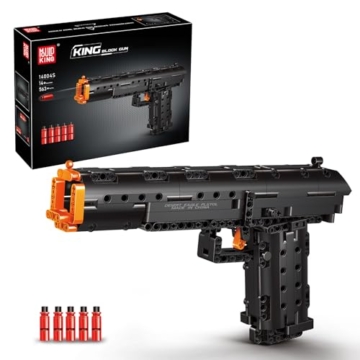 Mould King 14004 Technik Bausteine Desert Eagle Pistole Modell, 563+ Klemmbausteine Technik Schießwaffe Modell mit Schussfunktion Bausatz, Bausteine Waffen-Gewehr Bauset - 1