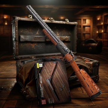 Mould King 14016 Doppelläufige Schrotflinte Baustein, 1015 PCS Militärwaffen-Bausatz, Simulation Blaster Sammlerwaffenmodell - 2