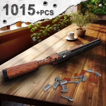 Mould King 14016 Doppelläufige Schrotflinte Baustein, 1015 PCS Militärwaffen-Bausatz, Simulation Blaster Sammlerwaffenmodell - 6