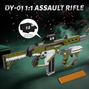 Mould King 14032 Building Block Gun für Erwachsene, 1:1 Scale Tactical Assault Rifle Building Sets, STEM Construction Toy für Erwachsene ab 14, Militärmodell-Liebhaber & Sammler (2848 Stück) - 2