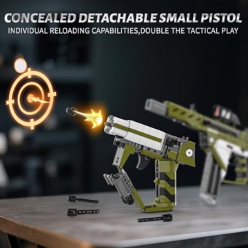 Mould King 14032 Building Block Gun für Erwachsene, 1:1 Scale Tactical Assault Rifle Building Sets, STEM Construction Toy für Erwachsene ab 14, Militärmodell-Liebhaber & Sammler (2848 Stück) - 5