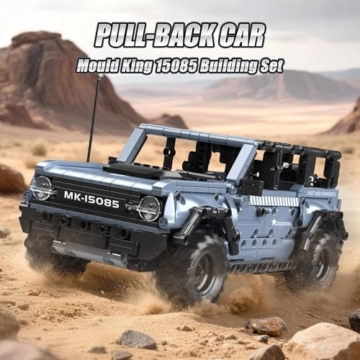 Mould King 15085 Technik SUV Offroad Auto Bausatz, Rückziehauto Bausteinset, Sammler Automodellspielzeug für Erwachsene und Jugendliche ab 12 Jahren (828 Teile) - 2