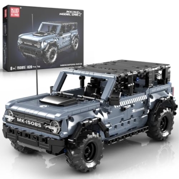 Mould King 15085 Technik SUV Offroad Auto Bausatz, Rückziehauto Bausteinset, Sammler Automodellspielzeug für Erwachsene und Jugendliche ab 12 Jahren (828 Teile) - 1