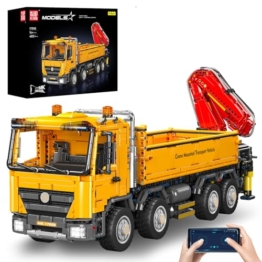 Mould King 17050 Technik LKW Bausteine Modell, 4012 Teile Ferngesteuert pneumatisches Zugfahrzeug Modellbauklötze Spielzeug, Fernbedienung und App Doppelsteuerung Mobile Truck Bausatz - 1