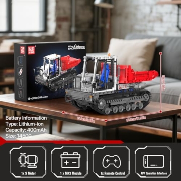 Mould King 17083 Technik Crawler Dumptruck Klemmbausteine Bausatz, 1105 Teile - Technologie LKW Spielzeug Baufahrzeuge fur Jugendliche und Adults - 5