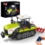 Mould King 17093 Technik Raupenschlepper-Baustein-Modell | APP/2.4G-Dual-Fernsteuerung | Vordere Schaufel Heben/senken, öffnbare Fahrerkabine, Raupenlenkung | MOC Baumaschinen-Bauernhof-Serie - 1