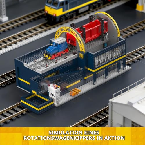 Mould King 17094 Technik Bausteine Motorisierter Drehkipper für Eisenbahnwaggons, Fernbedienung Realistische Drehfunktion, Bausatz für Erwachsene ab 14 Jahren (2830 Teile) - 2