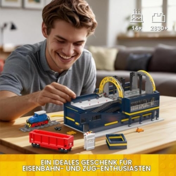 Mould King 17094 Technik Bausteine Motorisierter Drehkipper für Eisenbahnwaggons, Fernbedienung Realistische Drehfunktion, Bausatz für Erwachsene ab 14 Jahren (2830 Teile) - 6
