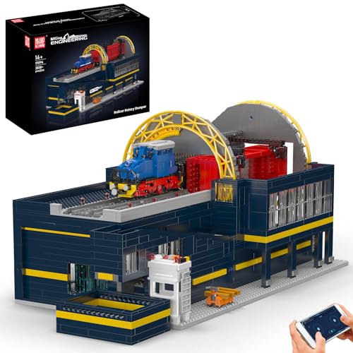 Mould King 17094 Technik Bausteine Motorisierter Drehkipper für Eisenbahnwaggons, Fernbedienung Realistische Drehfunktion, Bausatz für Erwachsene ab 14 Jahren (2830 Teile) - 1