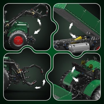 Mould King 17095 Technik Traktor Bausteine Modell, 2368 Teile Ferngesteuert Traktor Klemmbausteine Blockmodell, Baufahrzeug Montagesatz Kit als Spielzeug und Geschenk (14 Jahre und älter) - 2