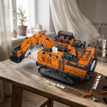 Mould King 17100 Technik Bagger Klemmbausteine Bausatz, 2436 Teile Straßenhobel Bergbaubagger mit Beweglicher Lenkung, Mechanischen Funktionen und Baustellenfahrzeug Modell - 5