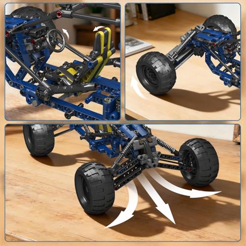 Mould King 18018 Ferngesteuerte Geländefahrzeug Bausteine Modell, 515 Teile Hochgeschwindigkeits Kletterauto Modellbausteine, Offroad Auto Bausatz Spielzeug für Erwachsene/Jugendliche ab 14 Jahren - 2