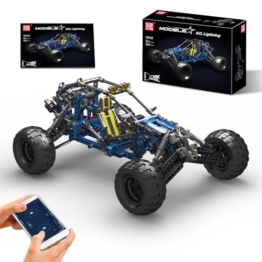 Mould King 18018 Ferngesteuerte Geländefahrzeug Bausteine Modell, 515 Teile Hochgeschwindigkeits Kletterauto Modellbausteine, Offroad Auto Bausatz Spielzeug für Erwachsene/Jugendliche ab 14 Jahren - 1