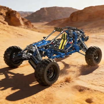 Mould King 18018 Ferngesteuerte Geländefahrzeug Bausteine Modell, 515 Teile Hochgeschwindigkeits Kletterauto Modellbausteine, Offroad Auto Bausatz Spielzeug für Erwachsene/Jugendliche ab 14 Jahren - 4