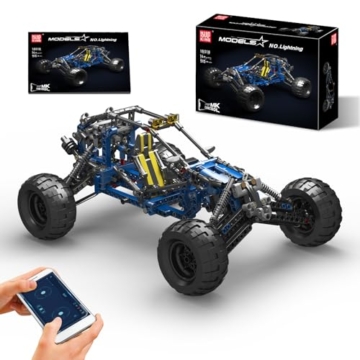 Mould King 18018 Ferngesteuerte Geländefahrzeug Bausteine Modell, 515 Teile Hochgeschwindigkeits Kletterauto Modellbausteine, Offroad Auto Bausatz Spielzeug für Erwachsene/Jugendliche ab 14 Jahren - 1