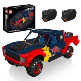 Mould King 18041 Rückzug-Offroad-Rennwagen Baustein-Modell | Mechanisches Pickup-Bauset | Geländewagen Klemmbausteine Bausatz | Technik Geschenk für Rennsport-Fans ab 14 Jahren（894+ Teile） - 1
