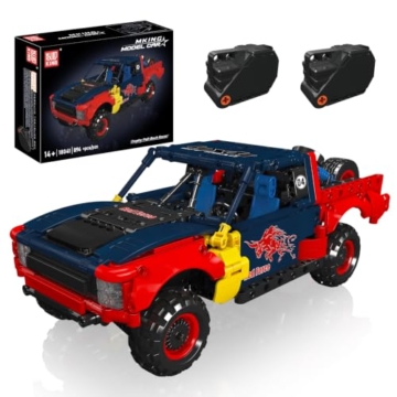 Mould King 18041 Rückzug-Offroad-Rennwagen Baustein-Modell | Mechanisches Pickup-Bauset | Geländewagen Klemmbausteine Bausatz | Technik Geschenk für Rennsport-Fans ab 14 Jahren（894+ Teile） - 1
