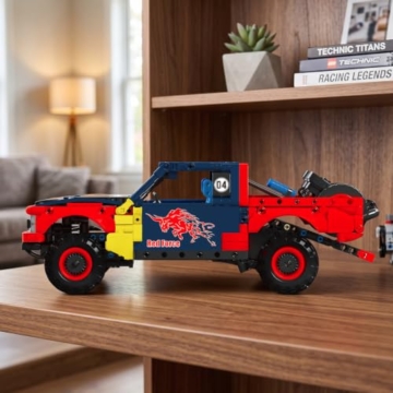 Mould King 18041 Rückzug-Offroad-Rennwagen Baustein-Modell | Mechanisches Pickup-Bauset | Geländewagen Klemmbausteine Bausatz | Technik Geschenk für Rennsport-Fans ab 14 Jahren（894+ Teile） - 6