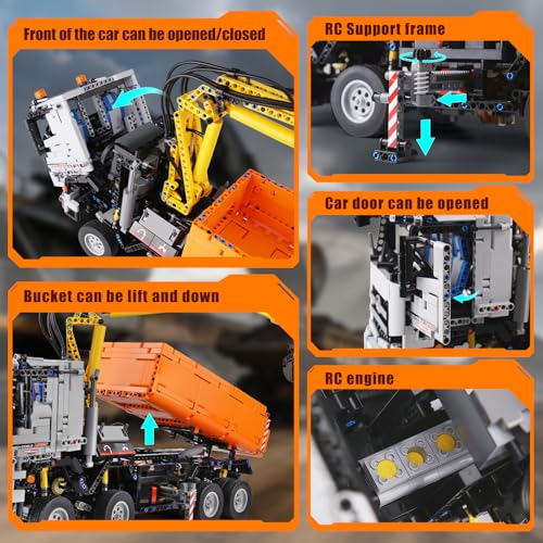 Mould King RC-Pneumatik-Kran-LKW 19007