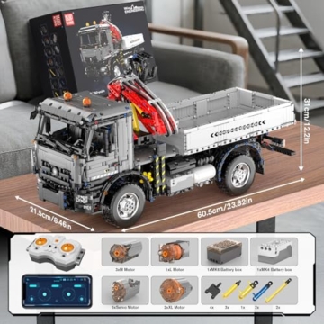 Mould King 19016 Technik LKW Bausatz Modell mit über 3767 Bausteinen, Konstruktionsspielzeug für Jugendliche und Sammler - 6