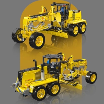 Mould King 19023 Technik Grader Baustein-Modell | Baumaschinen-Set | Mittlerer Schaber, Heckaufreißer und Lenkung beweglich | 1109 Teile+Klemmbausteine Bausatz Erwachsenen-Sammlerstück für zu Hause - 3