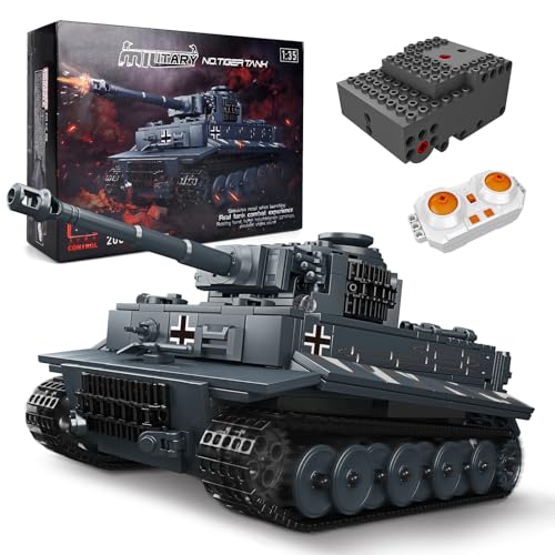 Mould King 20014 Technik Panzer Bausteine Modell, 800+ Teile Militär Panzer Spielzeug Bausteine Konstruktionsspielzeug mit Motor, Geschenk für Erwachsene und Jugendliche 16 Jahre - 1