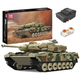 Mould King 20020 MOC Technik Panzer Leopard 2 Tiger-Panzer Ferngesteuert mit elektrischem Gyroskop und Sound Technik Transporter Tank, Technologie Klemmbausteine Bausatz (1091+ pcs) - 1