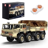 Mould King 20040 Technik Ferngesteuerter Klemmbausteine LKW mit Motors T813 8x8 Groß Offroad Truck Bausteine Auto Bausatz Kompatibel mit Andere Marke(4733 Teile) - 1