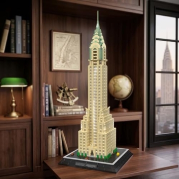 Mould King 22036 Architektur Klemmbaustein Set, 2265 Teile Wolkenkratzer Modellbausatz mit LED-Beleuchtung, Detailreiches Hochhaus-Modell, Sammlermodell und Display-Dekoration für Erwachsene - 2