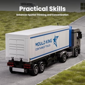 Mould King 24070 Bausteine Container LKW Spielzeug Klemmbausteine LKW Modellbausatz Truck Klemmbausteine Modellbaustaz Geschenke für Jugendliche und Erwachsene (548 Teile) - 4