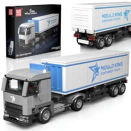 Mould King 24070 Container-LKW Modell Baustein Kit, Kreative Technik LKW Klemmbausteine Set Auto Modell Block, Geeignet für 8+ Kinder/Erwachsene/Sammler (548 Stücke) - 1