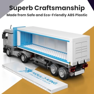 Mould King 24070 Container-LKW Modell Baustein Kit, Kreative Technik LKW Klemmbausteine Set Auto Modell Block, Geeignet für 8+ Kinder/Erwachsene/Sammler (548 Stücke) - 6