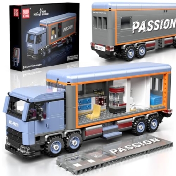 Mould King 24071 Schwerlast-Wohnmobil LKW Modell Baustein Kit, Kreative Technik LKW Klemmbausteine Set Auto Modell Block, Geeignet für 8+ Kinder/Erwachsene/Sammler (615 Stücke) - 1