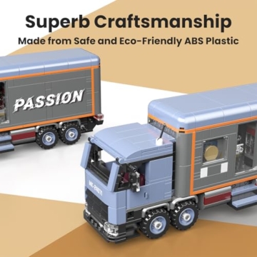 Mould King 24071 Schwerlast-Wohnmobil LKW Modell Baustein Kit, Kreative Technik LKW Klemmbausteine Set Auto Modell Block, Geeignet für 8+ Kinder/Erwachsene/Sammler (615 Stücke) - 6