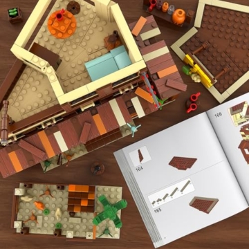 Mould King 24072 Wild West Architecture Building Block Set, Mini Western Saloon Modellbau Spielzeug für Erwachsene, Ideal Haus Zimmer Dekoration Geschenke für Kinder Mädchen Jungen Alter 8+ (800 PCS) - 4