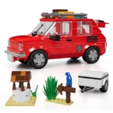 Mould King 24074 Wohnmobil Spielzeug Klemmbausteine 126P Camper Wohnmobil Modellauto Bausteine mit Camping Van Bausatz Kompatibel mit Andere Marken(393 Teile) - 1