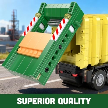 Mould King 24088 Ökologischer Müllwagen als Technik LKW gelb