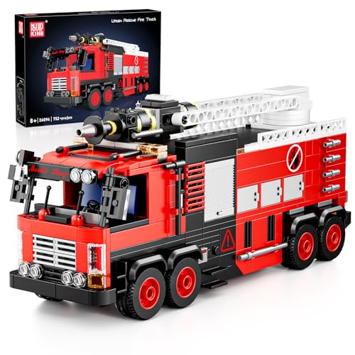 Mould King 24094 Feuerwehr-Rettungsfahrzeug Modell Baustein, Kreative Technik LKW Klemmbausteine Set Auto Modell Block, Geeignet für 8+ Kinder/Erwachsene/Sammler (752 Stücke) - 1