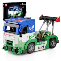 Mould King 24095 Renn-LKW Modell Bausteint, Kreative Technik Rennlastwagen Klemmbausteine Set Auto Modell Block, Renntruck Geeignet für 8+ Kinder/Erwachsene/Sammler (510 Stücke) - 1