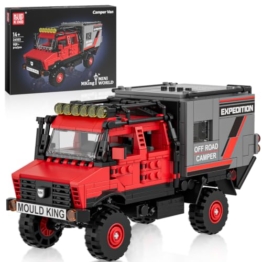 Mould King 24103 City Abenteuer-Wohnmobil Bausteine Klemmbausteine Camper Wohnwagen Spielzeug Campingfahrzeug-Modell für Erwachsene Kompatibel mit Andere Marke(909 Teile) - 1