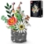 Mould King 24107 Blumen-Baustein-Set (mit Vase) | Sonnenblumen, Tulpen und Gänseblümchen | Künstliche Blumen DIY-Modell, kreative Serie für künstliche Pflanzenstrauß-Bastelsets 1157+Teile - 1