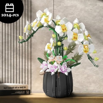 Mould King 24108 Botanicals Orchidee Modellbausatz für Erwachsene - Realistischer Phalaenopsis Deko für Zuhause & Büro - 2