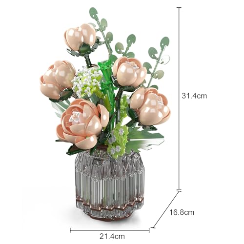 Mould King 24109 Rosenstrauß mit Vase Maße