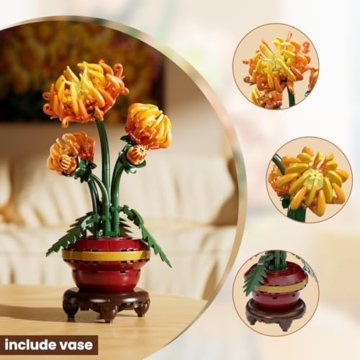 Mould King Chrysantheme Blumen Set 24118