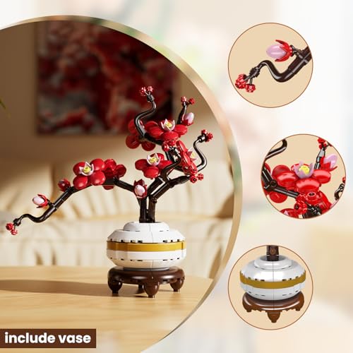 Mould King 24120 Pflaumenblüten Bonsai Baum